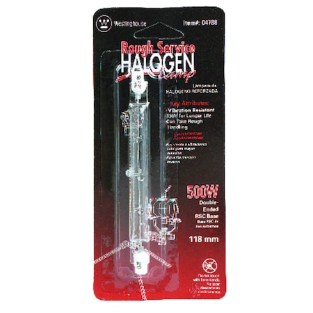 Westinghouse Westinghouse Rough Service 500 W T3 Utility Halogen Bulb 9500 lm White 1 pk 04788